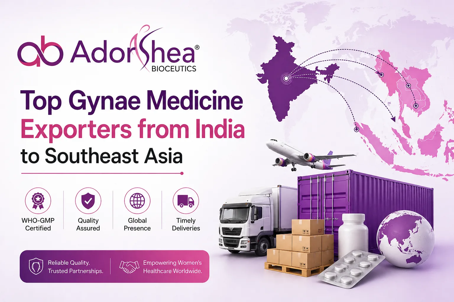 Top Gynae Medicine Exporters from India to Southeast Asia